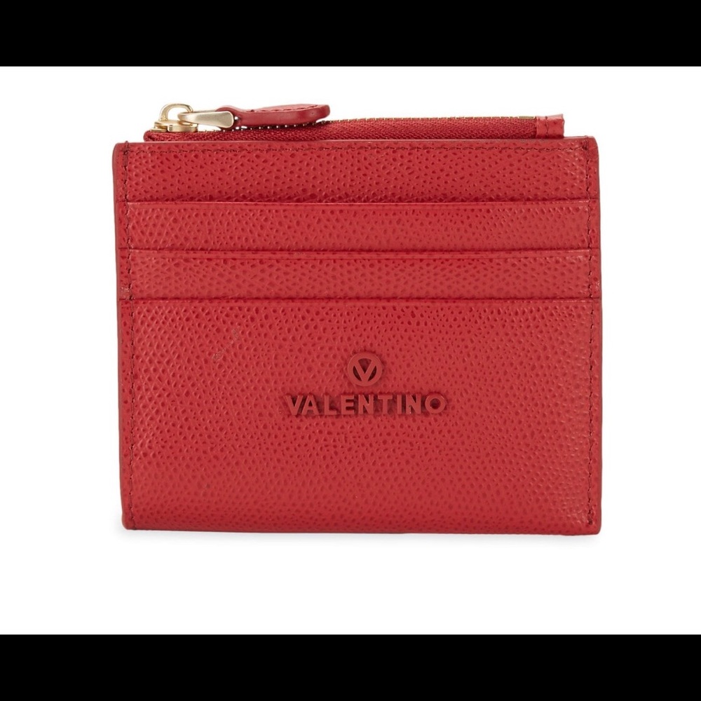 BRAND NEW - Valentino Pebbled Leather Card Holder